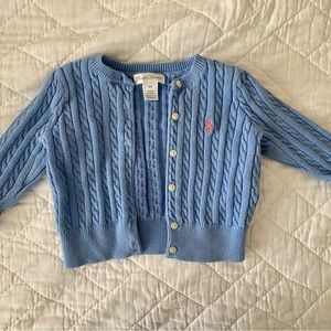 Ralph Lauren blue cardigan baby size 9 months